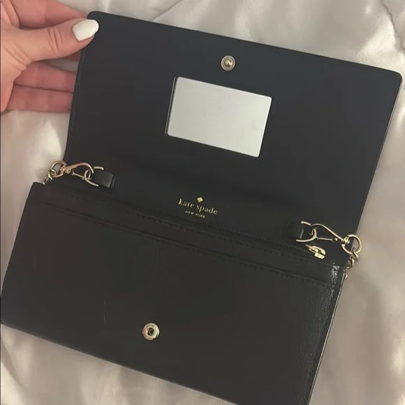 Kate Spade Black Glitter Clutch Bag - Picture 3 of 4